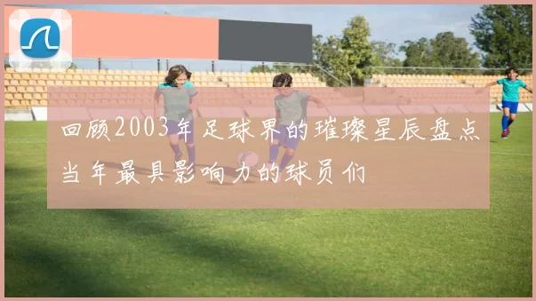 回顾2003年足球界的璀璨星辰盘点当年最具影响力的球员们