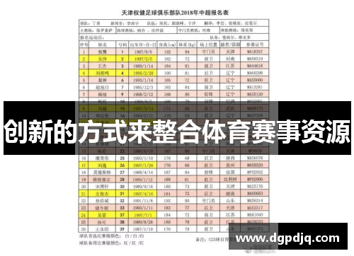 创新的方式来整合体育赛事资源